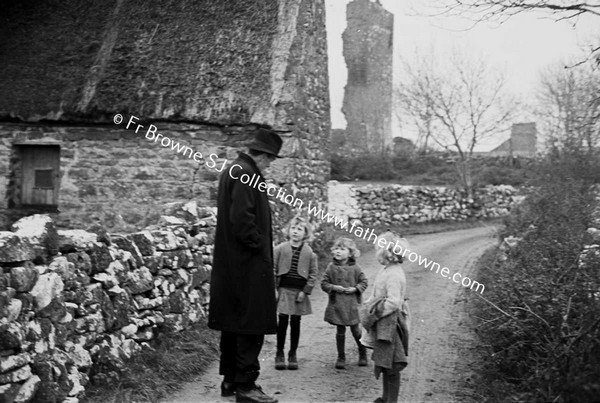 AT HAGS CASTLE FR.SHIEL WITH CHILDREN